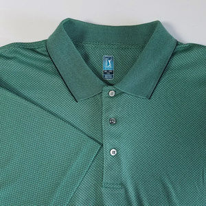 Perry Ellis Mens Polo SS PGA Tour Green Black XXL